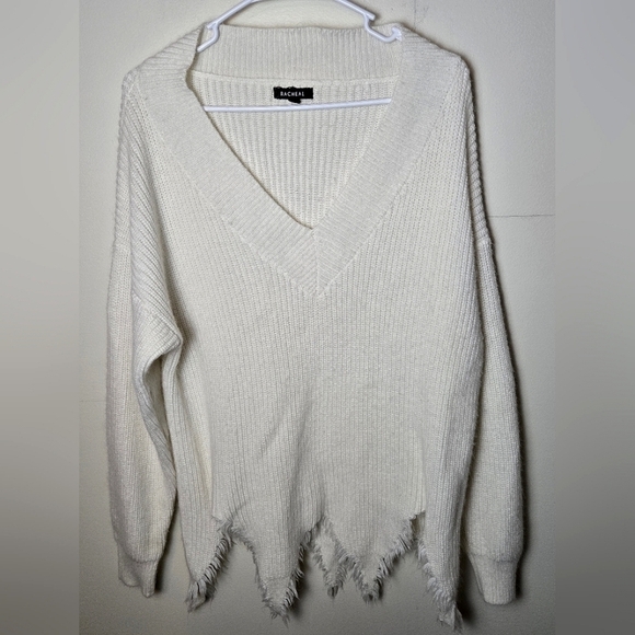 Women's Racheal Angora Hair Blend Fringe Sweater, Size Medium - Picture 1 of 3